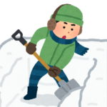 ただ今雪下ろし中