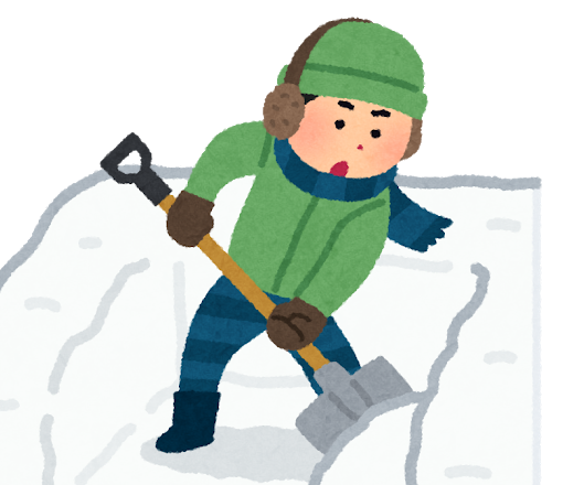 ただ今雪下ろし中
