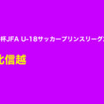 いつもとちょっと違うプリンスリーグが開幕。【高円宮杯JFA U-18サッカープリンスリーグ2020 北信越】